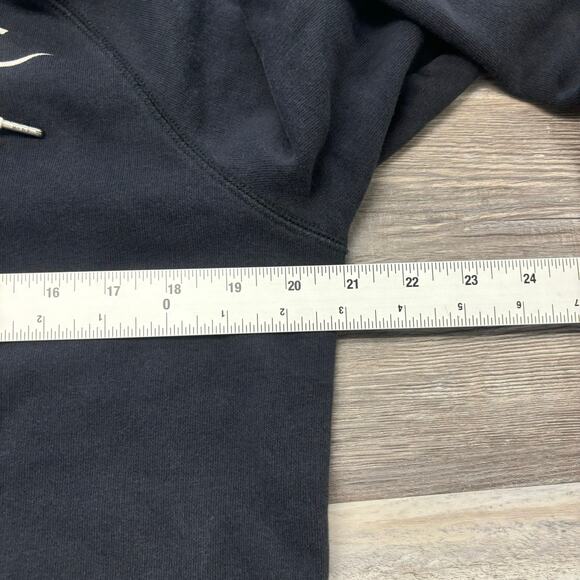 Nike Rally Futura Black Womens Large Club Fleece Full-Zip Mini Swoosh Hoodie - Picture 4 of 9